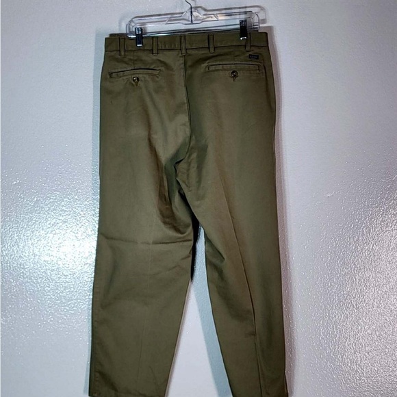 Izod Men's 34x29 Khaki Chino Pleated Front Pants Slacks 4-Pocket - Picture 3 of 6